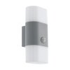 Eglo FAVRIA Applique da esterno LED Argento, 2-Luci, Sensori di movimento