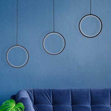 Brilliant Chaumont Lampada a Sospensione LED Nero, 3-Luci