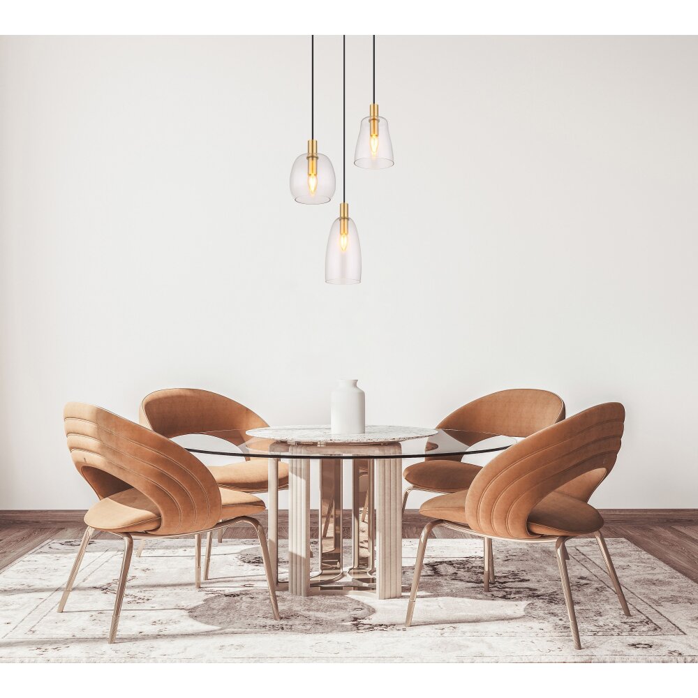 Globo GARRI Lampadario a sospensione Ottone, 3-Luci main product photo