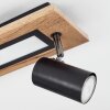 Sequeira Plafoniera LED Aspetto del legno, Nero, Bianco, 3-Luci