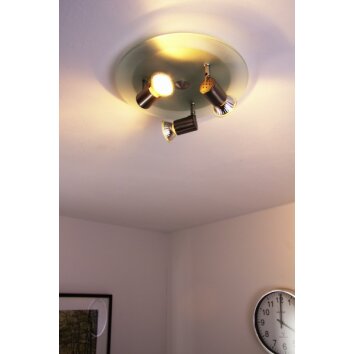 Sonstiges Faretto da soffitto Nichel opaco, 3-Luci