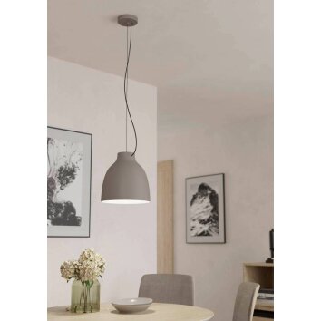 Eglo CAMASCA Lampadario a sospensione Grigio talpa, 1-Luce