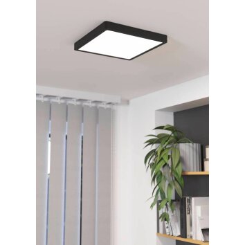 Eglo FUEVA Plafoniera LED Nero, 1-Luce