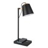 Eglo LACEY-QI Lampada da tavolo LED Marrone, Nero, 1-Luce