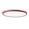 Brilliant Saltery Plafoniera LED Nero, Bianco, 1-Luce, Telecomando, Cambia colore