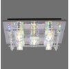Leuchten-Direkt KEMAL2.0 Plafoniera LED Acciaio satinato, 68-Luci, Telecomando, Cambia colore