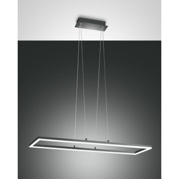 Fabas Luce Bard Lampada a Sospensione LED Antracite, 1-Luce