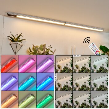 Raivo Illuminazione sottopensile set x 2 LED Nero, Argento, 2-Luci, Telecomando, Cambia colore