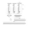 Philips Hue Perifo Lampada a Sospensione Set di base x 3 LED Bianco, 3-Luci, Cambia colore