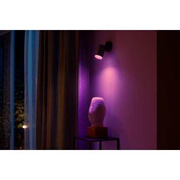 Philips Hue Fugato Plafoniera LED Nero, 1-Luce, Cambia colore