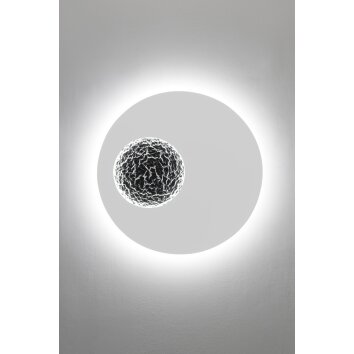 Holländer LUNA Applique LED Argento, Bianco, 2-Luci
