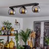 Koyoto  Lampadario a sospensione Vetro 15 cm Cromo, Grigio fumo, 3-Luci