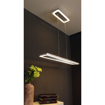 Luce Design Solaris Lampada a Sospensione LED Acciaio inox, 1-Luce