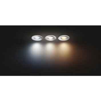 Philips Hue Adore Lampada da incasso LED Alluminio, 3-Luci, Telecomando