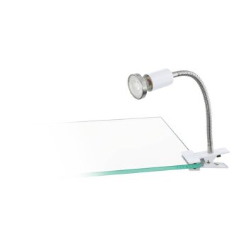 Eglo LITOS Lampada con pinza LED Nichel opaco, Bianco, 1-Luce