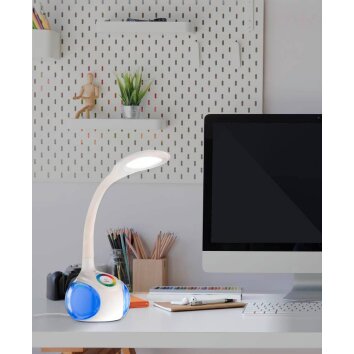 Eglo ARCONES Lampada da tavolo LED Bianco, 1-Luce, Cambia colore