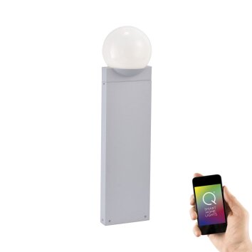 Paul Neuhaus Q-LINO Lampioncino Segnapasso LED Bianco, 1-Luce, Telecomando, Cambia colore