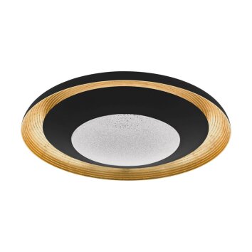 EGLO CANICOSA Plafoniera LED Oro, Nero, 1-Luce, Telecomando