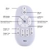 Leuchten-Direkt FLAT Plafoniera LED Bianco, 1-Luce, Telecomando
