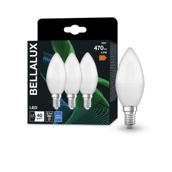 BELLALUX® CLB Set di 3 LED E14 da 4,9 Watt 4000 Kelvin 470 Lumen