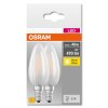 OSRAM CLASSIC B Set di 2 LED E14 4 Watt 2700 Kelvin 470 Lumen