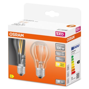 OSRAM LED Retrofit Set di 2 E27 11 Watt 2700 Kelvin 1521 Lumen