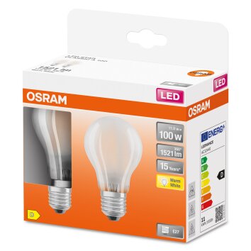 OSRAM LED Retrofit Set di 2 E27 11 Watt 2700 Kelvin 1521 Lumen