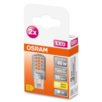 OSRAM LED PIN Set di 2 G9 4,2 Watt 2700 Kelvin 470 Lumen