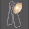 Leuchten-Direkt SAMIA Lampada da Tavolo Grigio, 1-Luce
