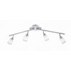 Leuchten-Direkt VINO Plafoniera Acciaio inox, 4-Luci