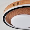 Phnhealu Plafoniera LED Marrone, Aspetto del legno, 1-Luce