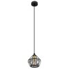 Globo LOIS Lampadario a sospensione Ottone, Nero, 1-Luce