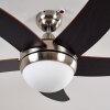 Ventilatori a soffitto Morino Marrone, Nichel opaco, 2-Luci, Telecomando