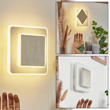 Orchaise Applique LED Nichel opaco, Bianco, 1-Luce