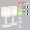 FHL easy Termoli Lampada da tavolo LED Bianco, 1-Luce, Telecomando, Cambia colore