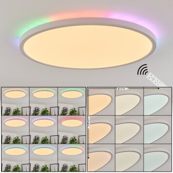 Hortinhas Plafoniera LED Bianco, 1-Luce, Telecomando, Cambia colore