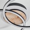 Audouin Plafoniera LED Aspetto del legno, Nero, 1-Luce, Telecomando