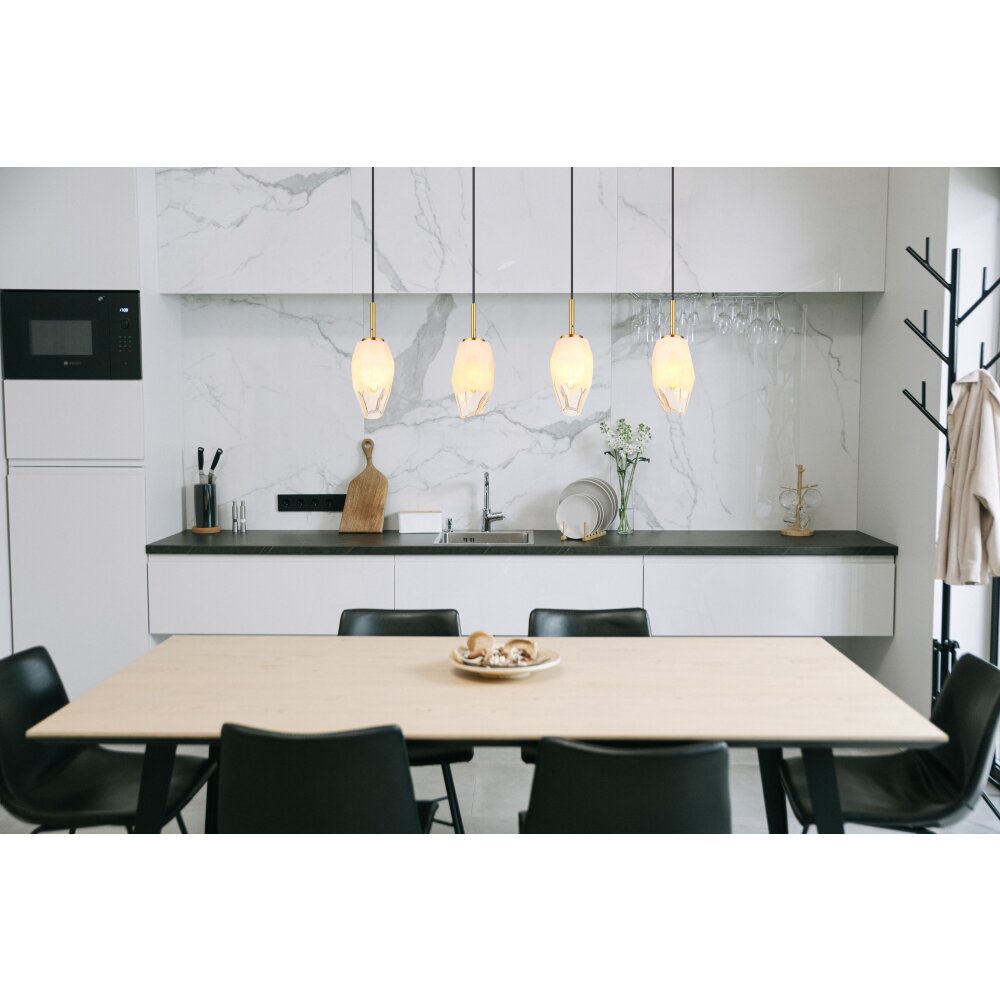 Globo BARCLEY Lampadario a sospensione Ottone, 4-Luci main product photo