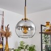 Koyoto Lampadario a sospensione Vetro 15 cm Oro, Nero, 1-Luce