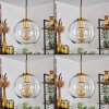 Koyoto Lampadario a sospensione Vetro 20 cm Oro, Nero, 1-Luce