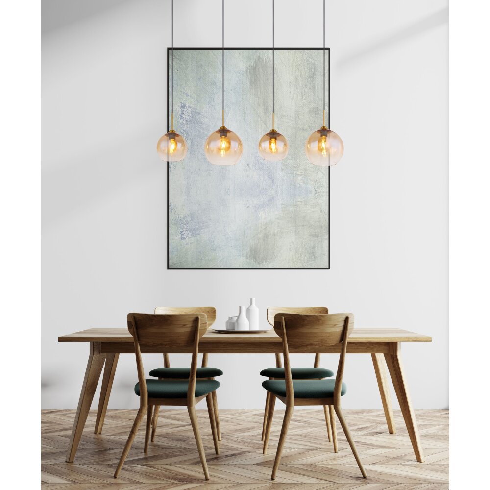 Globo JAMESSA Lampadario a sospensione Ottone, 4-Luci main product photo