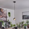 Koyoto Lampadario a sospensione Vetro 15 cm Nero, Argento, 1-Luce Koyoto Lampadario a sospensione Vetro 15 cm Nero, Argento, 1-Luce