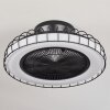 Burmeister ventilatore da soffitto LED Nero, 1-Luce, Telecomando