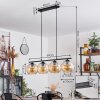 Koyoto Lampada a Sospensione Vetro 20 cm Ambrato, 4-Luci