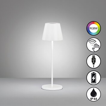 FHL easy Cosenza 2.0 Lampada da tavolo LED Bianco, 1-Luce, Cambia colore