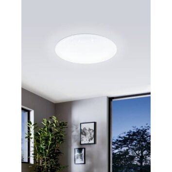 Eglo FRANIACW Plafoniera LED Bianco, 1-Luce, Telecomando, Cambia colore