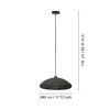 Eglo BARLASTON Lampadario a sospensione Nero, 1-Luce