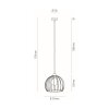 Lecueder Lampada a Sospensione Legno chiaro, 1-Luce