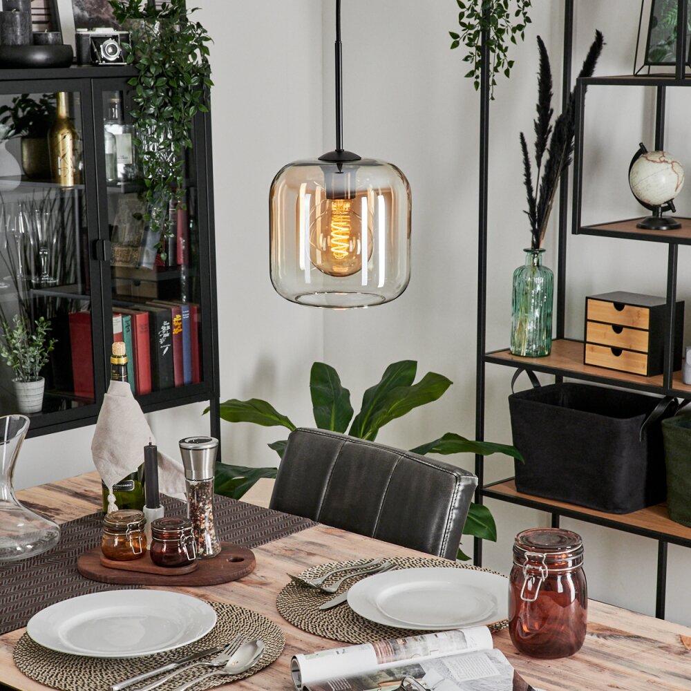 Lauden Lampadario a sospensione Vetro 20cm Ambrato, Chiaro, 1-Luce main product photo