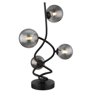 Globo RIHA Lampada da tavolo LED Nero, 4-Luci